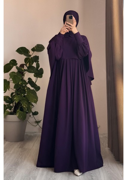 Pelerinli Elbise-Mürdüm fiyatları