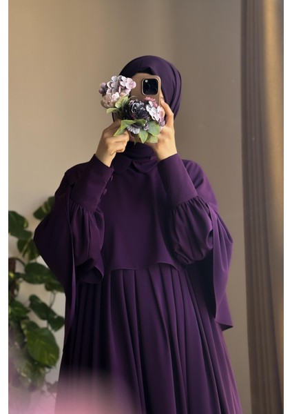 Pelerinli Elbise-Mürdüm fırsatları