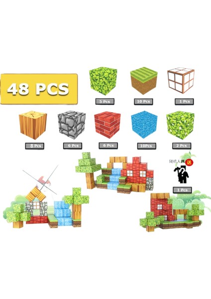 Manyetik Dünyam Yapı Taşları Bulmaca Rubik Küpü Yap Manyetik Vantuzlu Oyuncaklar Mini Çeşit Manyetik Küp Seti (Yurt Dışından)