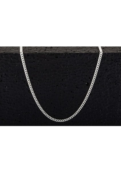 Viewmoon 925 Ayar Gümüş Unisex Ince Gurmet Zincir Kolye 2 mm