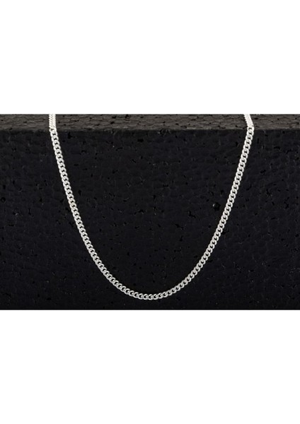 Viewmoon 925 Ayar Gümüş Unisex Ince Gurmet Zincir Kolye 2 mm