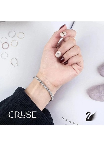 Crystal Taşlı Su Yolu Bileklik Özel Seri No.1
