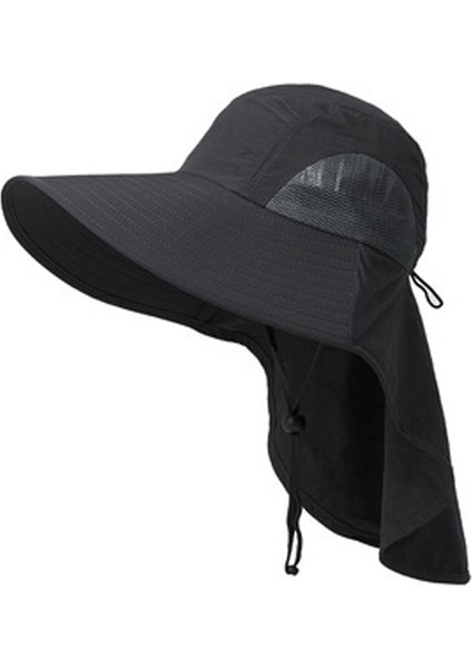 Güneş Koruyucu Balıkçı Şapkası - Açık Gri (Yurt Dışından)