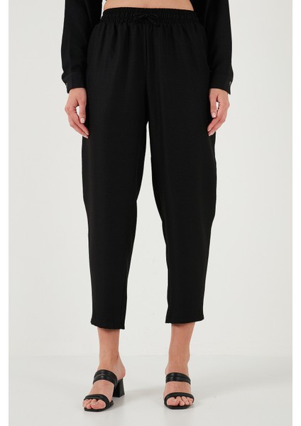 Keten Karışımlı Regular Fit Lastikli Bel Uzun Kollu Alt Üst Takım Bayan Takım 6696622 fırsatları