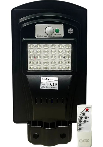 Solar Bahçe Aydınlatma Lambası 60W + 3m. Lamba Direği