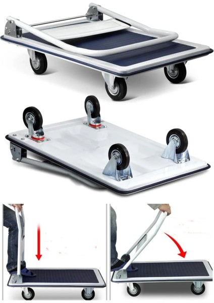 Platformlu 150 kg Kapasiteli Çok Fonksiyonlu Katlanır Depo,ürün,paket Taşıma Arabası modelleri