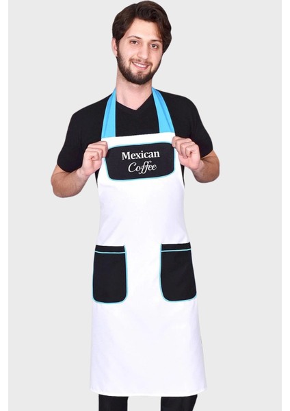 Isim Hediyeli Boydan Askılı Mutfak Şef Aşçı Garson Unisex Cafe Restaurant Servis Barista Önlük