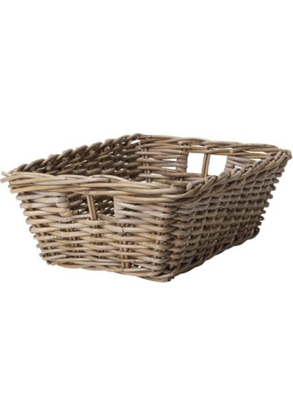 El Dokuması Sepet Hasır 36X51X17 cm Çok Amaçlı Hasır Kutu