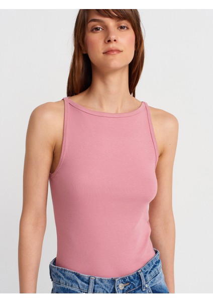 21048 Halter Yaka Top-Gül modelleri