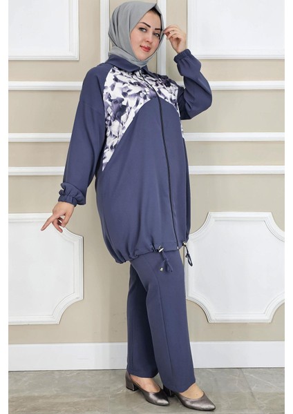 Kadın Desen Kombinli Tesettür Takım