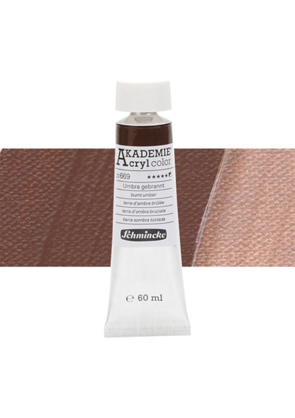 Akademie Akrilik Boya 60ML 669 Burnt Umber