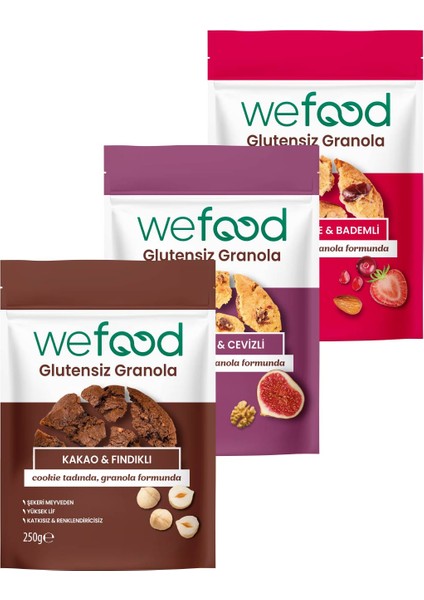 Glutensiz Granola Deneme Paketi 250 g x3 Adet