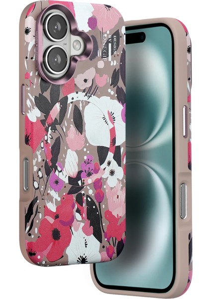 Iphone 16 Flower Series Magsafe Kapak - Pembe Zrnet fırsatları