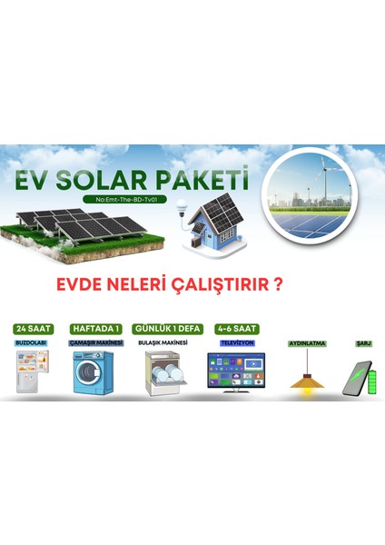 Lifepo4 Lityum Akülü Güneş Enerji Sistemi