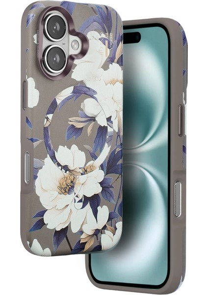 Iphone 16 Flower Series Magsafe Kapak - Gri Zrnet fırsatları