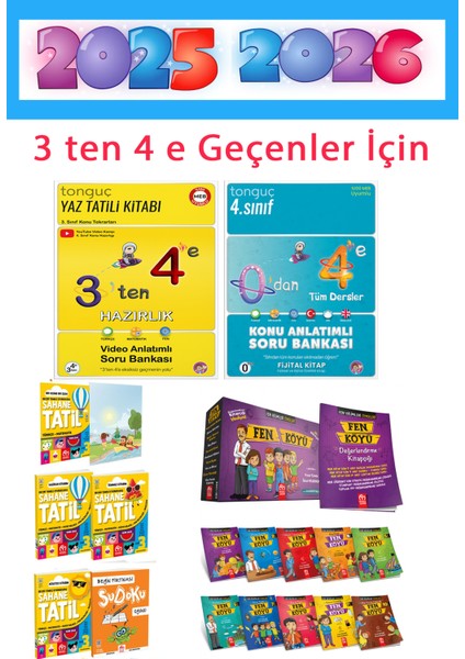 3'ten 4'e Hazırlık Key Yaz Tatil Seti 10'lu Hikaye 4. Sınıfa Geçiş Seti