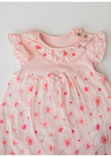 Organik Buga Müslin Jile Body Pembe