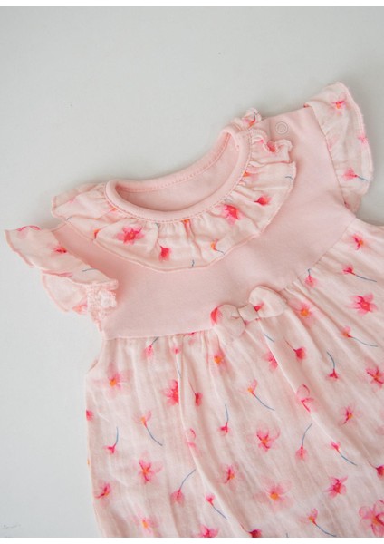 Organik Buga Müslin Jile Body Pembe