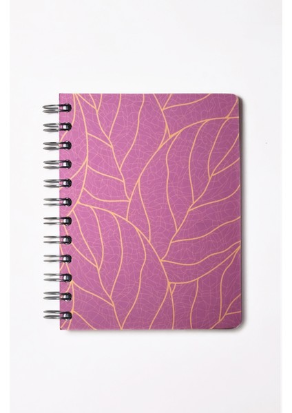 Fuşya Dal Spiralli Defter 12X17