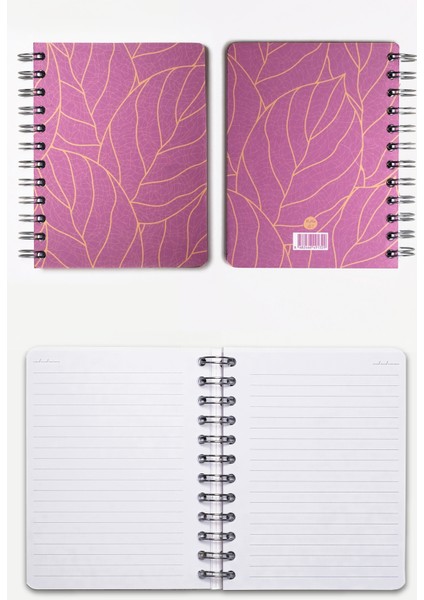 Fuşya Dal Spiralli Defter 12X17