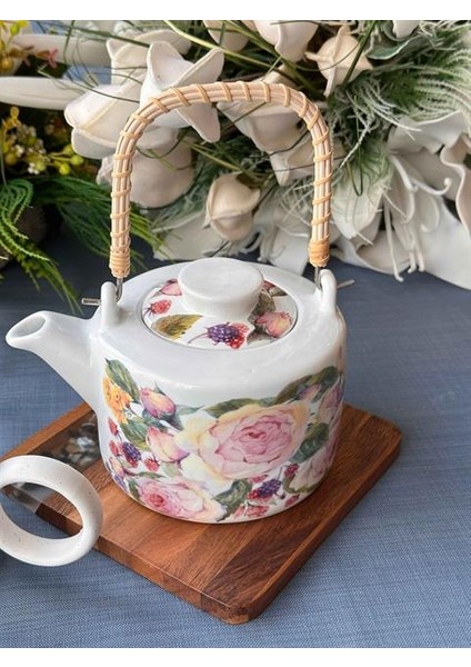 Rose Hasır Saplı Porselen Demlik fırsatları