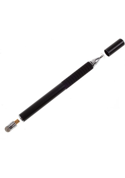 Kapasitif Dokunmatik Ekranlı Akıllı Telefon ve Tablet Için 2'si 1 Arada Disk Stylus Dokunmatik Ekran Kalemi - Siyah (Yurt Dışından)