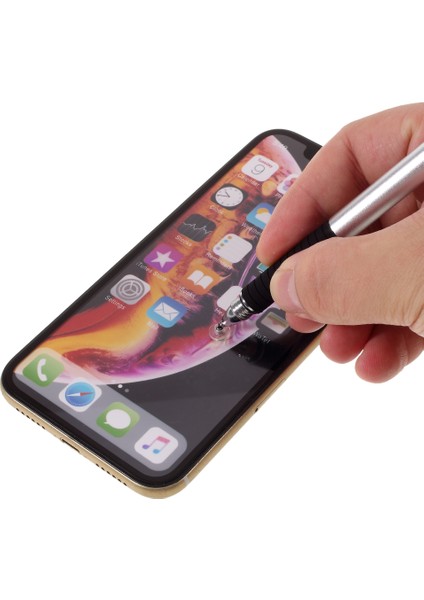 Kapasitif Dokunmatik Ekranlı Akıllı Telefon ve Tablet Için 2'si 1 Arada Disk Stylus Dokunmatik Ekran Kalemi - Gümüş (Yurt Dışından) fırsatları