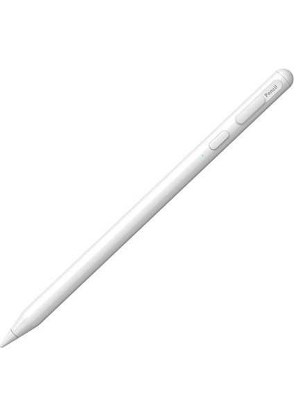 S-IP02 Stylus Kalem iPad Dokunmatik Ekranlar Manyetik Kablosuz Şarjlı Kapasitif Kalem Dokunmatik Kalem-Beyaz (Yurt Dışından)