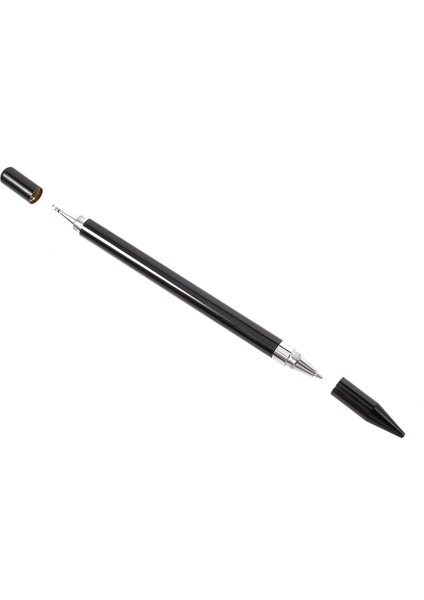 iPhone Samsung Sony Vb. Için Tükenmez Kalem Özelliğine Sahip 2'si 1 Arada Muto-Fonksiyonlu Stylus Kalem - Siyah (Yurt Dışından)