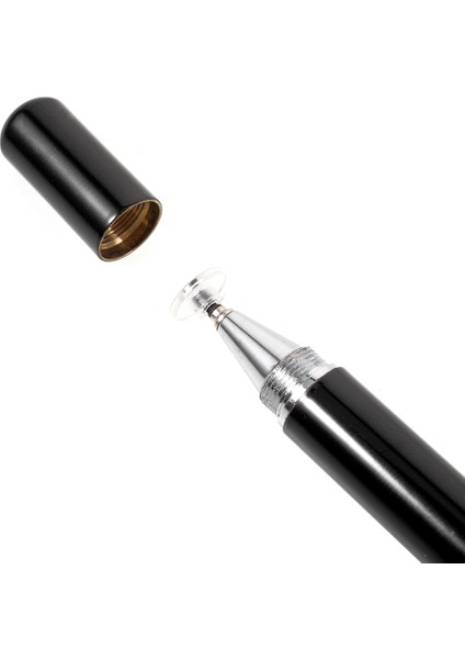 iPhone Samsung Sony Vb. Için Tükenmez Kalem Özelliğine Sahip 2'si 1 Arada Muto-Fonksiyonlu Stylus Kalem - Siyah (Yurt Dışından)