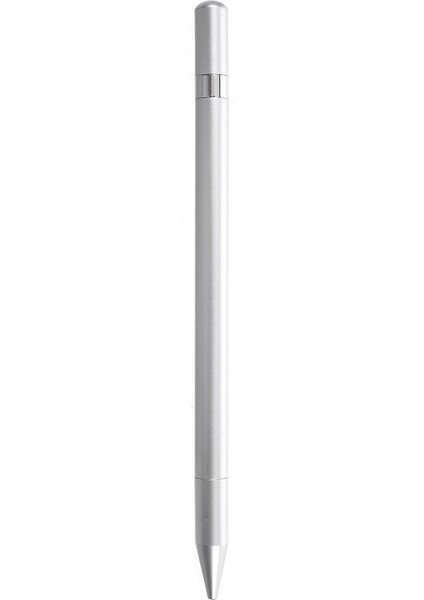 iPhone Samsung Sony Vb. Için Tükenmez Kalem Özelliğine Sahip 2'si 1 Arada Muto-Fonksiyonlu Stylus Kalem - Gri (Yurt Dışından)