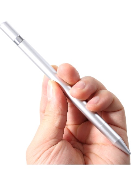iPhone Samsung Sony Vb. Için Tükenmez Kalem Özelliğine Sahip 2'si 1 Arada Muto-Fonksiyonlu Stylus Kalem - Gri (Yurt Dışından)