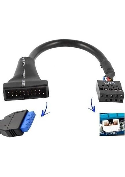 Menashop Plus PX-4584 Anakart USB 2.0 Girişi USB 3.0 Porta Çevirici Kablo fiyatları