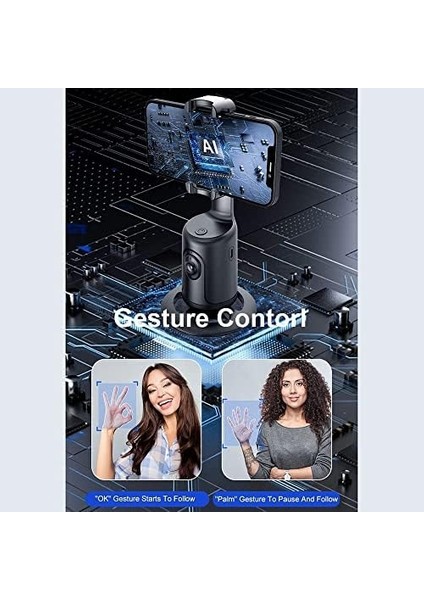 Menashop P01 360° Hareket Algılayıcı Sensörlü Akıllı Çekim Selfie Video Takip Tripodu Gimbal Telefon Tutucu Vlog Tripod modelleri