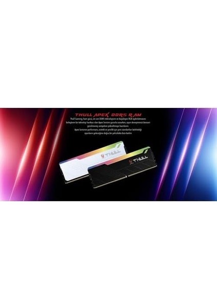 Menashop Metrashop Apex 32GB Kıts (2X16GB) 6000MHZ CL30 1.3V Rgb Black Heatsınk Ddr5 Ram THL-PCAPX4800D5-32G-B