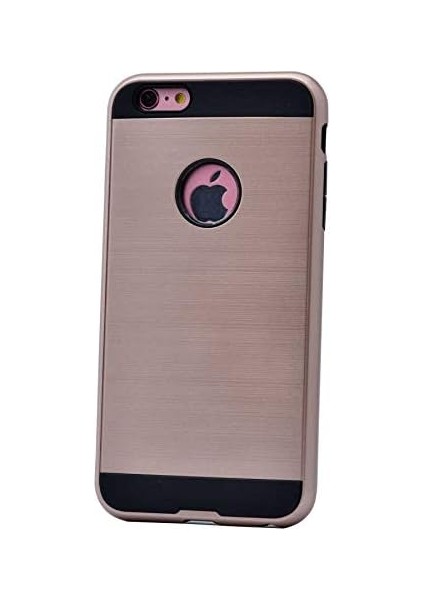 Menashop 5 / 5s Uyumlu Kamera Korumalı Sert Silikon Kılıf (Pembe Altın)