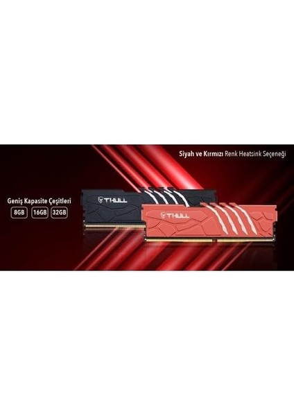 Menashop Metrashop Vortex 8gb 3600MHZ CL19 1.35V Red Heatsınk Ddr4 Ram THL-PCVTX28800D4-8G-R