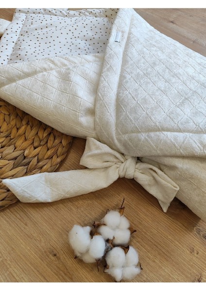 Ekru Kız Erkek Bebek Battaniyesi Doğal Uyku Kundağı Hastane Çıkışı Yenidoğan Mevsimlik Hediyelik fırsatları