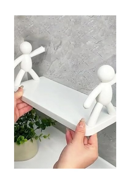 Menashop Banyo Mutfak Organizer Şampuan Kozmetik Baharat Kavanoz Düzenleyici Yapışkanlı Raf Çöp Adam 1 Ad modelleri