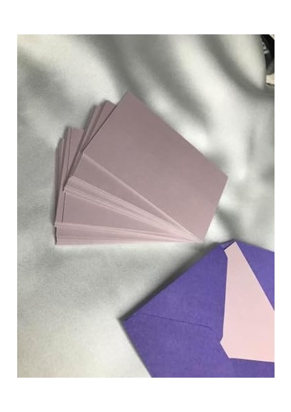 Yazısız Karışık Renkli Kart Tek Taraflı Tek Renk Boş Yazılabilir Mesaj Kartı 8x5 cm 50 Adet