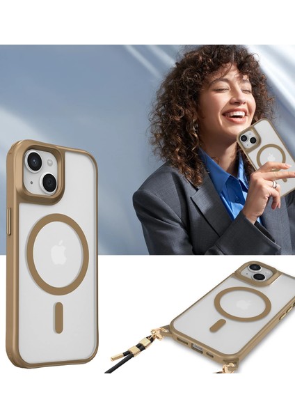 Iphone 15 Plus Kılıf Enka Magsafe Silikon Kılıf - Desert Zrnet