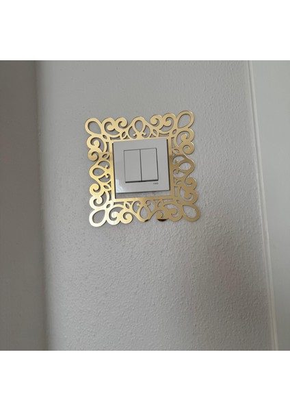 Tekli Gold Pleksi| Standart Piriz Çerçevesi |Tekli Gold Prizlik|17*17 CM|PR8009 fiyatları