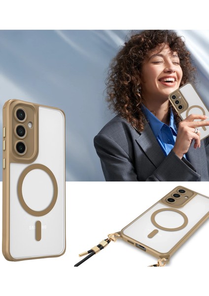 Samsung Galaxy S23 Fe Kılıf Enka Magsafe Silikon Kılıf - Şeffaf Zrnet