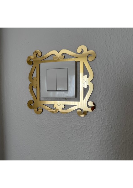 Tekli Gold Pleksi| Standart Piriz Çerçevesi |Tekli Gold Prizlik|16*16 CM|PR8010 fiyatları