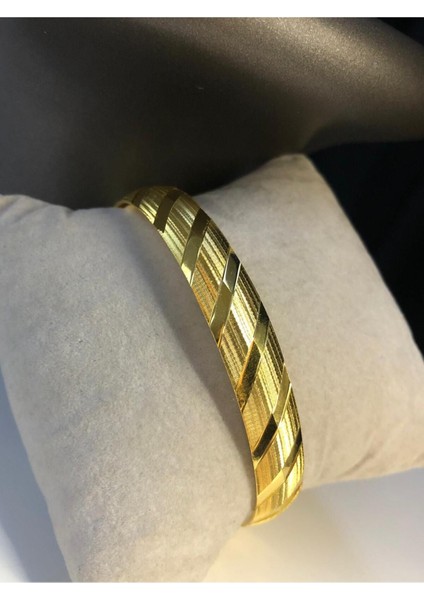 Kadın Altın Kaplama Bilezik - 10MM 24 Ayar Kaplama • Düğün • Nişan • Söz Takı • Bilezikleri