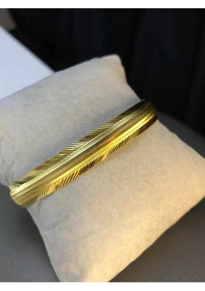 Kadın Altın Kaplama Bilezik - 10MM 24 Ayar Kaplama • Düğün • Nişan • Söz Takı • Bilezikleri