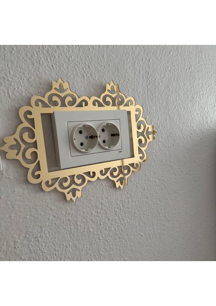 Ikili Gold Pleksi| Standart Piriz Çerçevesi |İkili Gold Prizlik|18*27 CM|PR8011