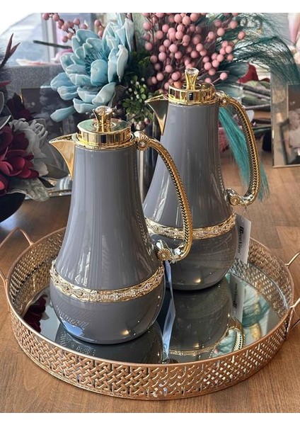 Gri Gold Termos 2'li