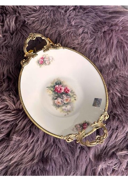 Antique Kulplu Derin Oval Kase 29CM