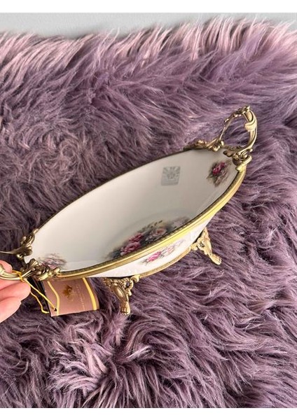 Antique Kulplu Derin Oval Kase 29CM fırsatları